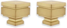 BLASTHOME Luxury Step Square Finials – Brushed Gold