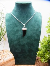 925 Silber Halskette Tigerzahn mit Zirkonia ca. 46,5 cm Artnr. K.1069