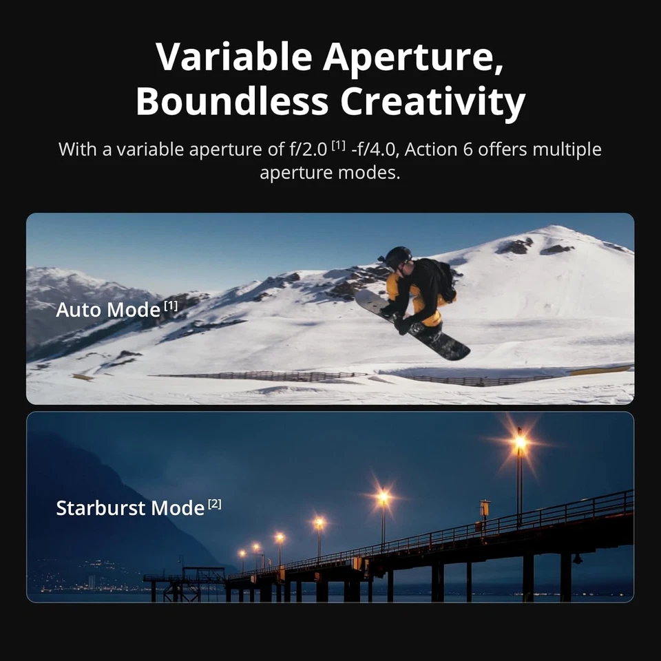 DJI Osmo Action 6 Action Camera 1/1.1″ Square Sensor Variable Aperture F2.0-F4.0 - Image 3 of 4