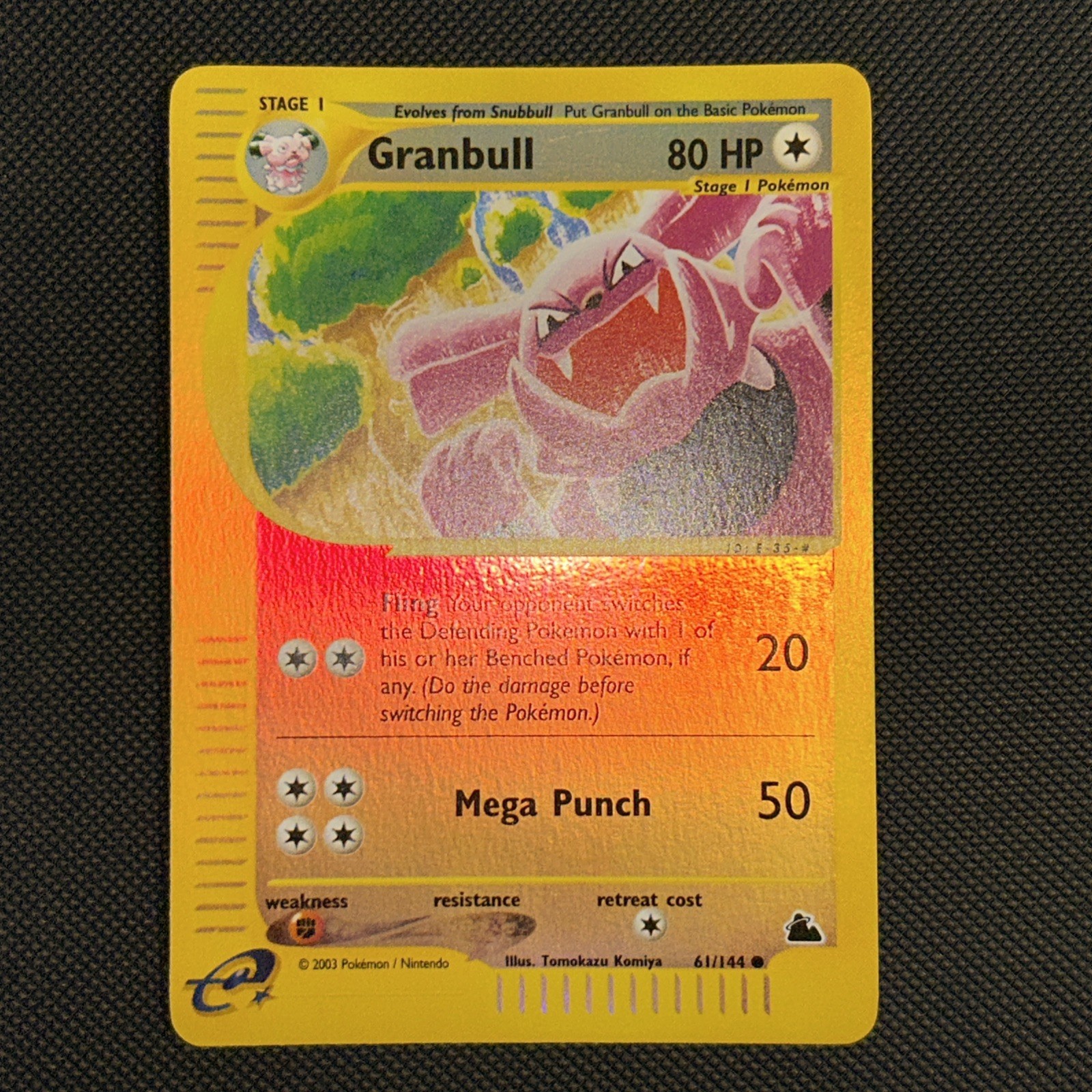 Granbull Skyridge Reverse Holo Rare 61/144 PACK FRESH MINT Pokémon NINTENDO