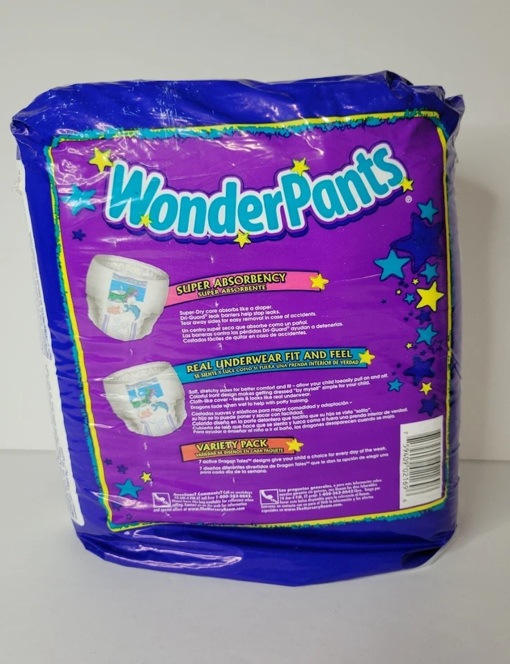 Pañales Dragon Tales Wonderpants talla grande 2005 Foto 2 de 4