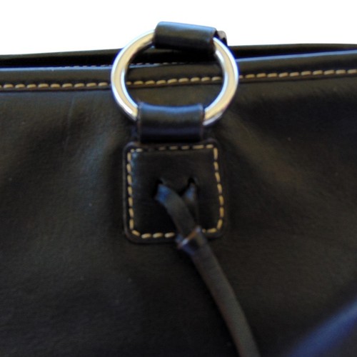 Etienne Aigner Tasche schwarz Leder mit Kontrastnähten & silbernem Logo - Bild 3 von 13