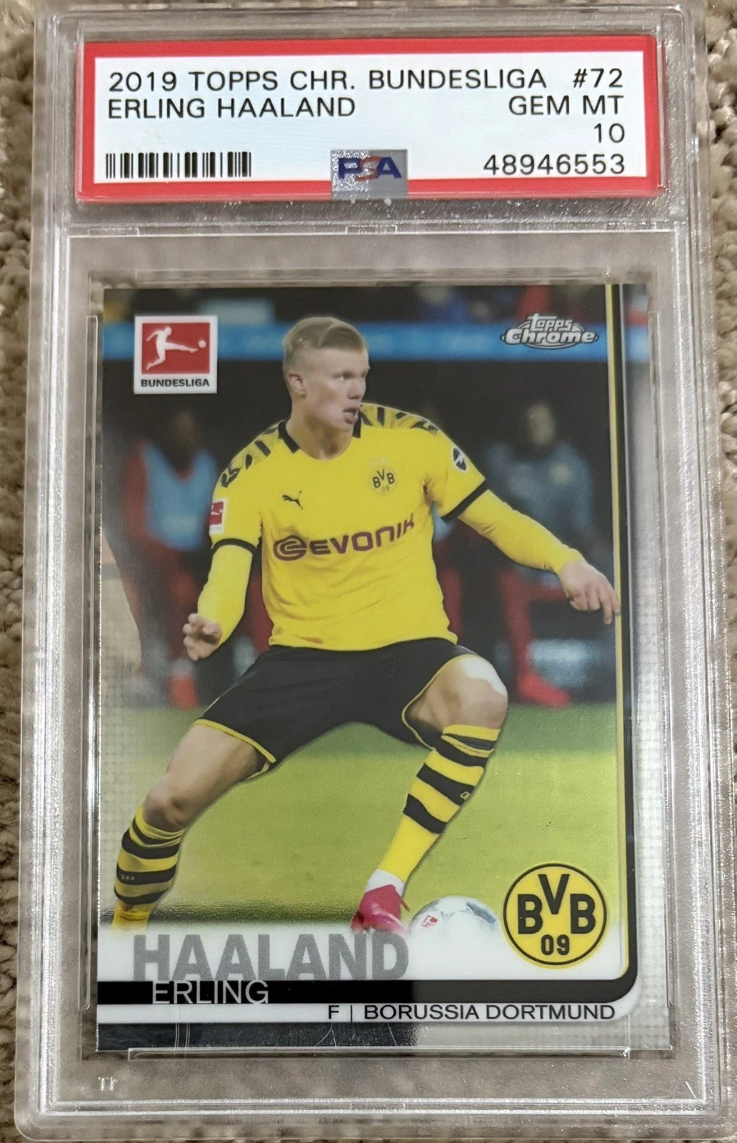 Haaland Topps Chrome RC PSA 10