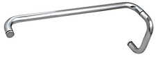 Polished Nickel 6" Pull Handle and 18" Towel Bar BM Series Combination Without