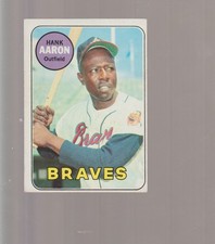 Topps 1969 Base Set Hank Aaron #100 Atlanta Braves EX