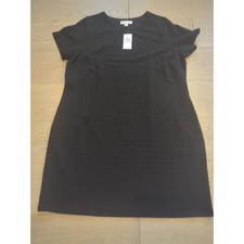 NWT MICHAEL KORS 2X BLACK Waffle Knit Stretch CAP SLEEVE Bodycon DRESS Mrsp $130