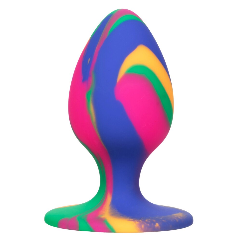 Cheeky Medium Tie Dye Butt Plug Silicone Suction Cup Anal Plug