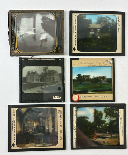 6 Antique / Vintage Magic Lantern Slides, Variety - Afbeelding 1 van 11