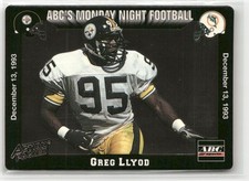 1993 ACTION PACKED MONDAY NIGHT FOOTBALL #63 GREG LLOYD PITTSBURGH STEELERS