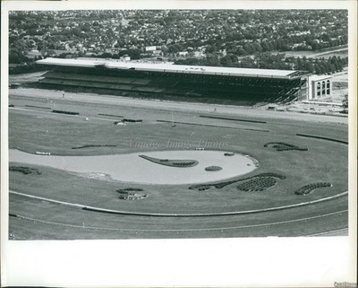 1967 Photo Aerial View Of Belmont Park Race Track And Grandstand Sports 8x10