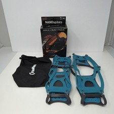 Kahtoola NANOspikes Traction Spikes for Ice, Winter Running Walk Teal XL