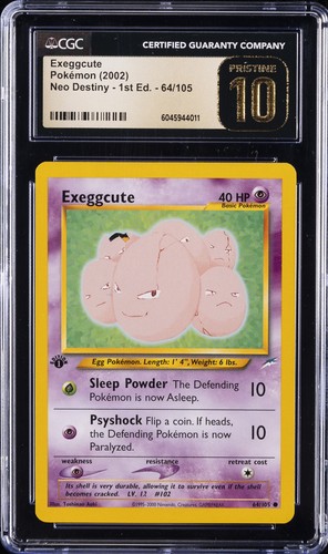 Exeggcute (1st Edition) graded CGC 10 for sale on eBay