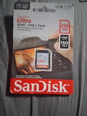 SanDisk 256GB Ultra SDXC UHS-I Memory Card Up to 150MB/s Full HD Video SD Card