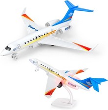 Die Cast Model Aeroplane with Lights Sounds Pull Back Toy for Kids Metal 36% Off