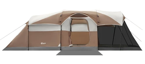8 Person Family Camping Tent with Screen Porch, Weather Resistant Tunnel Tent...
