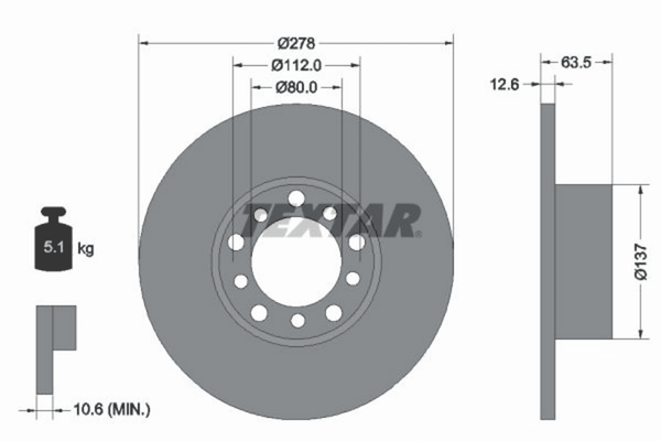 2X Bremsscheibe Vorderachse FüR MERCEDES-BENZ 123 Stufenheck T-Model Coupe-image