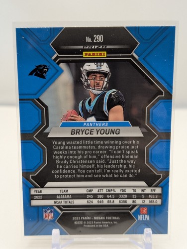 Panini Mosaic 2023 - Rookies Bryce Young #290 Silver Prizm (RC) Panthers - Imagen 2 de 2