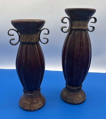 Vintage Victorian-style ornate candlesticks / candle holders