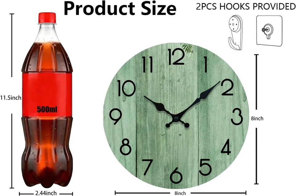Modern Silent Wall Clock, Battery Operated Non-Ticking Decorative Clock 8 - Image 3 of 4