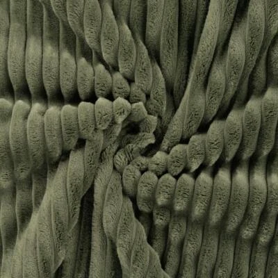 CRS FUR FABRICS Cuddlesoft Fleece Jumbo Cord Fabric Material ARMY