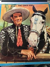 The Cisco Kid and Diablo Doubleday Kid's Tray Puzzle 50's Vintage