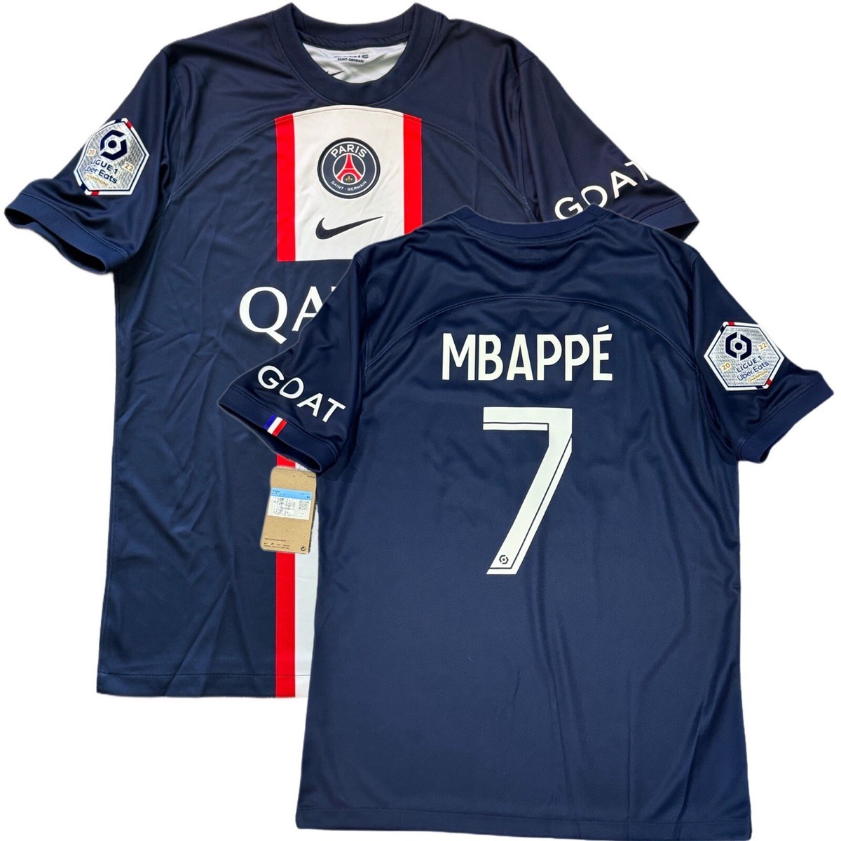 パリ・サンジェルマン MBAPPÉ 7 シャツ 2022/23 PSG Home Jersey #7 Mbappe Medium Nike Soccer Paris