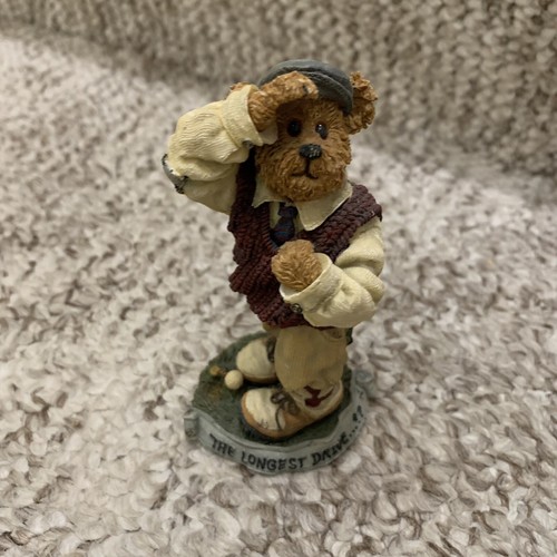 Boyds Bears & Friends Tee’d Off The Longest Drive Resin Figurine Rare Golf Bear - Picture 2 of 8