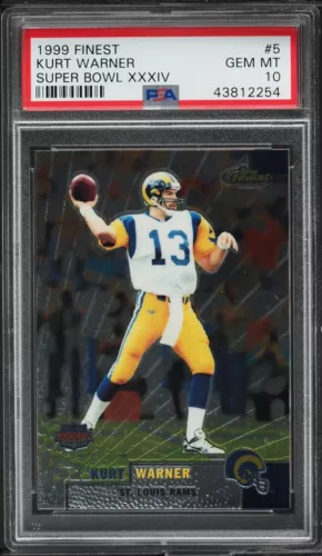 1999 Finest Super Bowl XXXIV Promo #5 Kurt Warner RC ROOKIE PSA 10