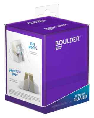Ultimate Guard Boulder 100+ Deck Case Purple Amethyst Holds Double Sleeved Cards