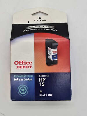 Office Depot Black Ink Cartridge Replacement for HP 15 New