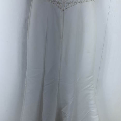 Vestido de novia Eden para mujer 8 sirena cuentas sin mangas marfil 1185 NUEVO - Imagen 12 de 18