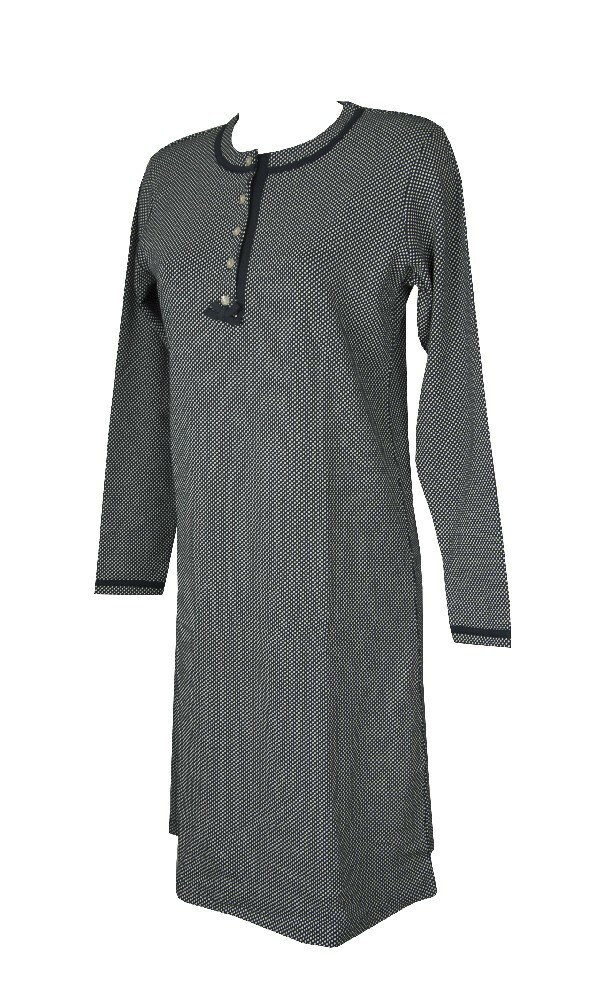 Camisón mujer RAGNO invierno manga larga cuello henley algodón interlock artícul