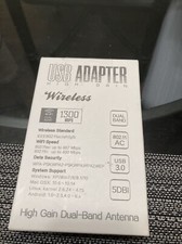 Wireless USB Adaptor High Gain Antenna 1300 Mbps 11ac NEW Dual band