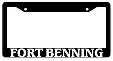 Black License Plate Frame New City State Fort Benning Auto Accessory 1255