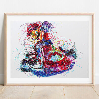 Neon Mario Kart, Artes digitais por Wonder Artist