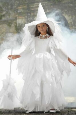 NEW/NIB CHASING FIREFLIES GIRLS 6 WHITE MIDNIGHT WITCH COSTUME