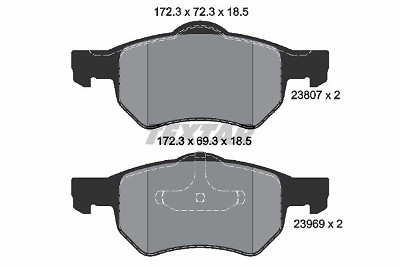 Textar 2380701 Brake Pad Set for sale online | eBay UK