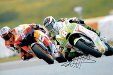 Hector BARBERA with Casey STONER SIGNED MOTOGP Autograph 12x8 Photo + Dealer COA