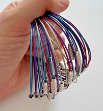 14pcs Stainless Steel Bracelet Wire, Brass Screw Clasps, Jewellery Making