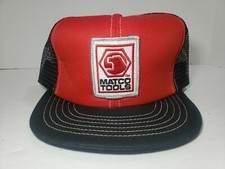Vtg Matco Tools Hat Baseball Cap Trucker Snapback Black Mesh Made in USA
