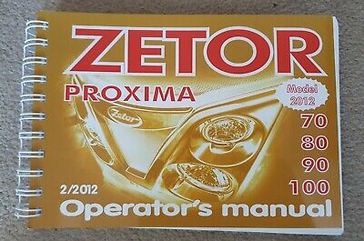 Zetor Proxima 70 80 90 100 Tractor Operators Manual Ebay