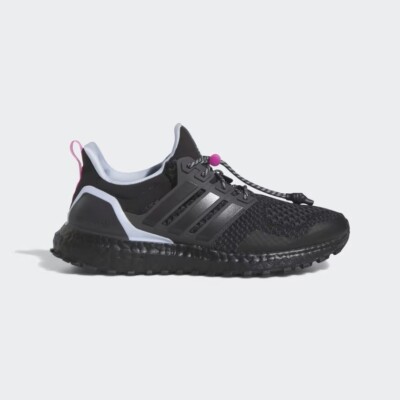 Size 7- Adidas Women's Ultraboost Personal Best Running Shoe, Black/Blue Dawn.