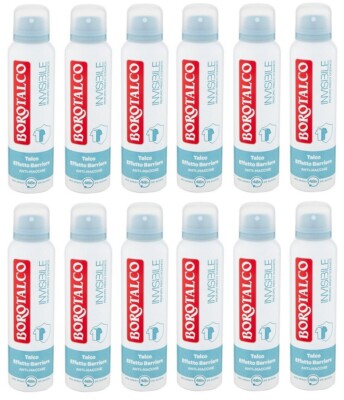 12x Borotalco Invisible Profumo Fresco Oceanico Deo Spray  150ml