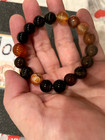 26.6gCERTIFIED NEW*RARE*GORGEOUS MULTI-COLOR CARNELIAN JADE稀有天然玛瑙多彩玉BRACELET — photo 4