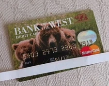 3 BROWN BEARS Bank of the West Debit Master Card~EXPIRED~Free Ship~Collectible