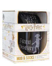 Harry Potter FREE DOBBY MUG and DOBBY IS A FREE ELF SOCK set New in the Box