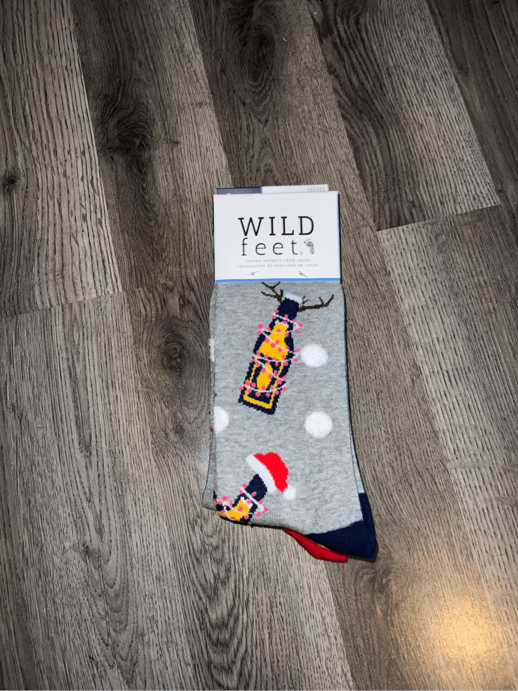 Wild Feet 3 Pack Christmas Socks Cotton Novelty Crew Socks Mens NEW