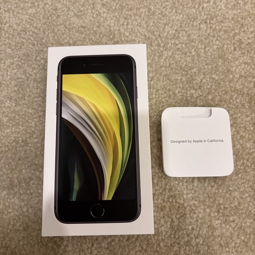 Apple iPhone SE Empty Box Packaging Black 64GB A2275 Sim Card Tray Pin Ejector - Photo 2 sur 10