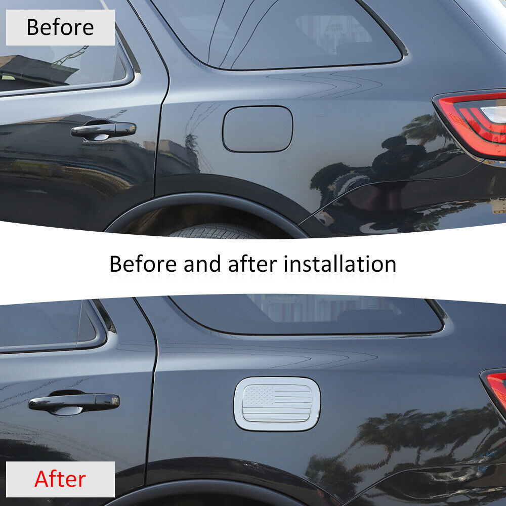 Fuel Tank Gas Cap Door Cover Trim For Dodge Durango 2011-2021 Accessories Chrome