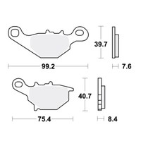 TRW EC BremsbeläGe Passend Vorn FüR Suzuki DR-Z 125 L Bj. 2007-2021